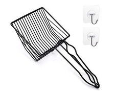 Metal Cat Litter Scoop Fast Kitty Box Pooper Scooper with Holder Deep Large S...