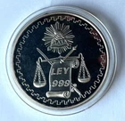MEXICO PLATA LEY .999   2 oz SILVER MEDAL AZTEC CALENDAR