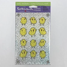 NEW Stickety-Doo-Da Prismatic YELLOW CHICKS American Greetings Stickers 2 Sheets