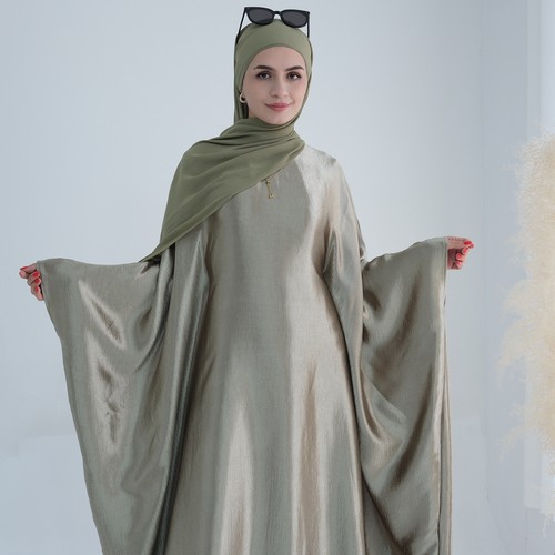 Batwing Sleeve Kaftan Women Muslim Long Dress Hijab Abaya Dubai Robe Party Gown - Picture 51 of 68