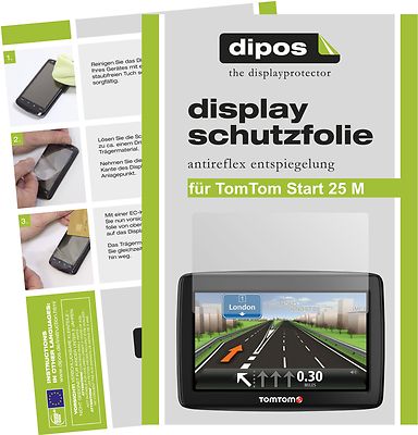 2x Schutzfolie für TomTom Start 25 M matt Displayschutzfolie Folie Antireflex