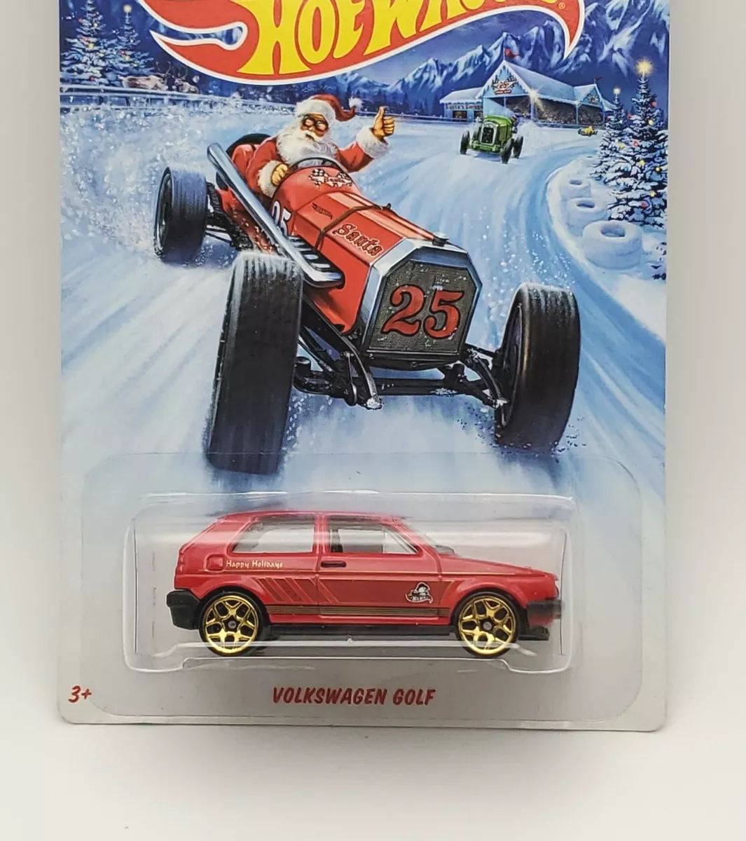 2014 Hot Wheels Walmart 8 8 Holiday Hot Rods VOLKSWAGEN GOLF Red w