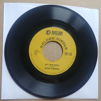 MARK DINNING Teen Angel/Bye Now Baby 45 7'' POP ROCK Record Vinyl MGM Records