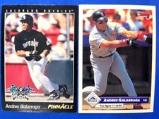 Andres Galarraga '93 Pinnacle Expansion Draft & '93 Donruss Free Agent - Rockies