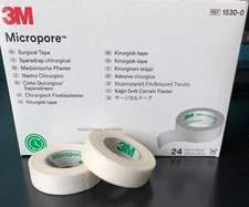 3M Micropore PAPER Medical Tape 1/2" x 10 yds 1 to 48 rolls Eyelash Extension