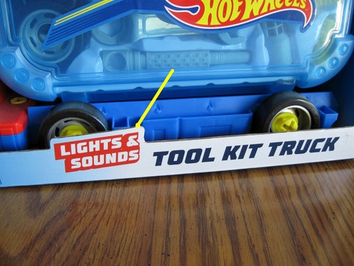 Large 14-inch (35cm) HOT WHEELS TOOL KIT TRUCK Lights & Sounds New in Box - Picture 5 of 24