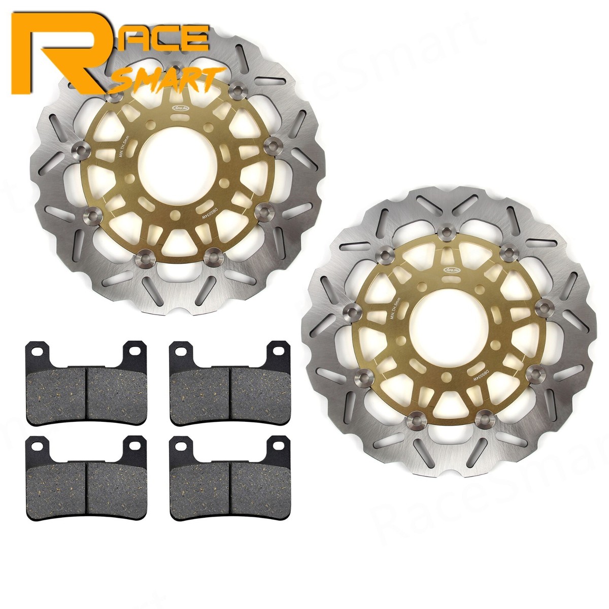 Front Brake Disc Rotors Brake Pads For Kawasaki Z1000SX ABS 2011