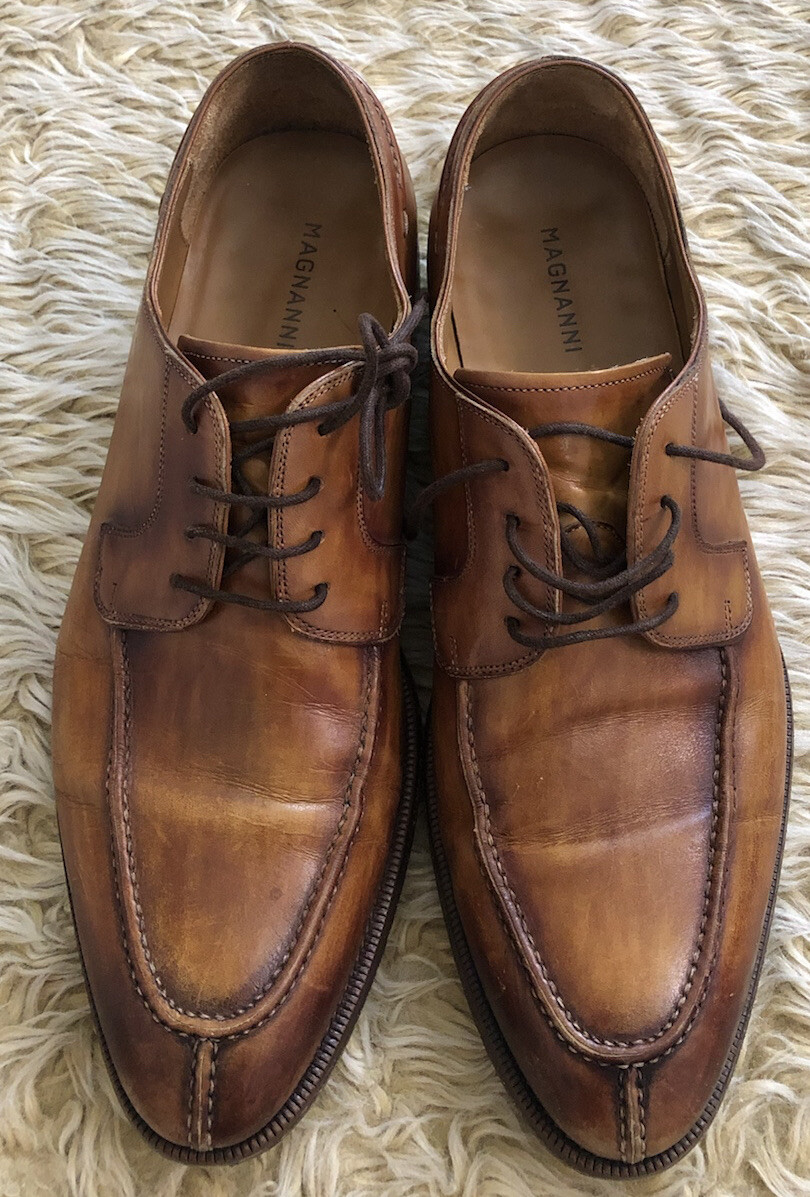 Magnanni Men\'s Teodoro Shoes in Canela Leather Mens Magnanni Teodoro Split Toe Derby - Brown Canela Leather  main image 2