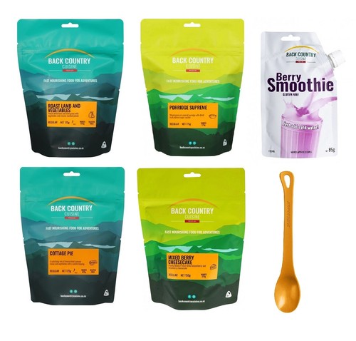 BACK COUNTRY CUISINE 24 HOUR RATION PACK FREEZE DRIED FOOD AND LONG HANDLE SPOON - Picture 7 of 10