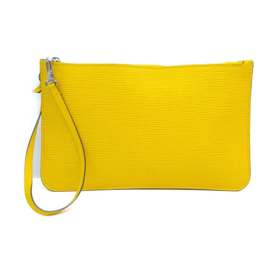 Louis Vuitton Yellow EPI Leather Neverfull Pochette GM Wristlet Pouch 863415