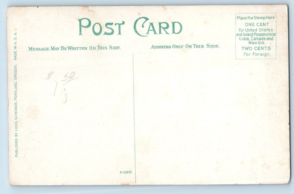 Carte Postale Vintage Portland Oregon 1910 – Invitation Plantation De Roses, Postée, Original