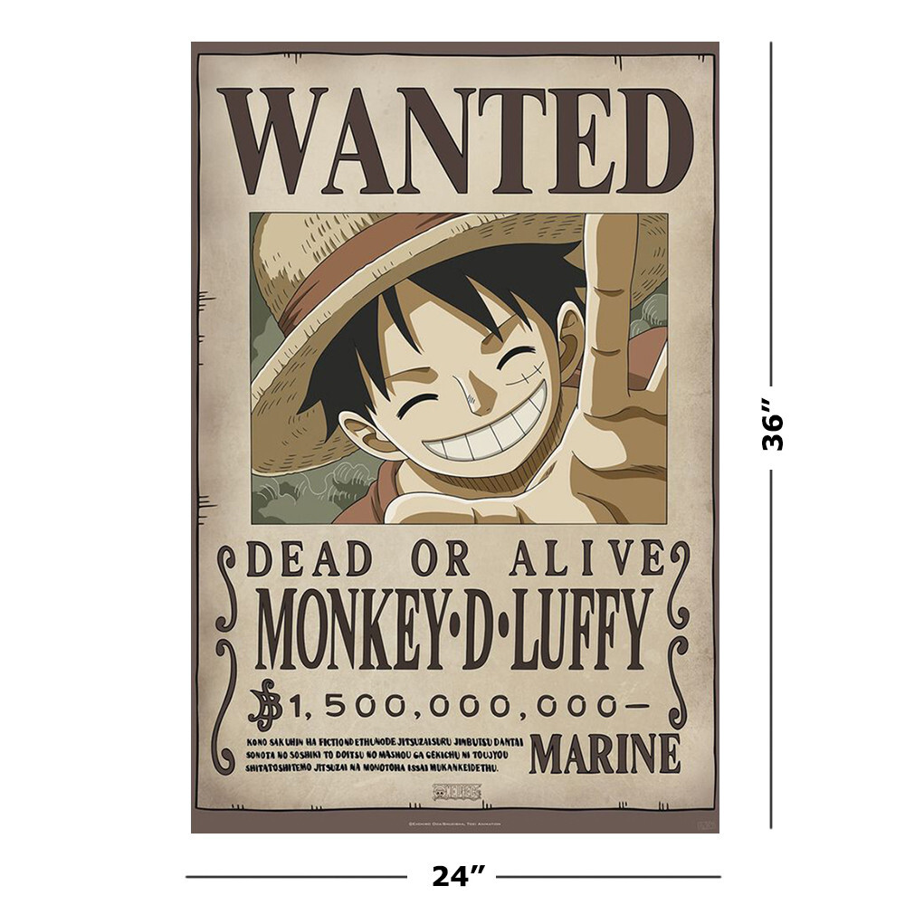 One Piece - Anime TV Show Poster Set (Wanted: Monkey D. Luffy