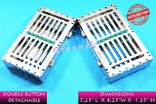SET OF 2pcs GERMAN DENTAL SURGICAL STERILIZATION CASSETTE FOR 7 INSTRUMENTS