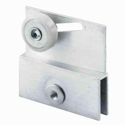Frameless Sliding Shower Door Top Bracket, 3/4 In., Flat Plastic Wheel, Steel Ba