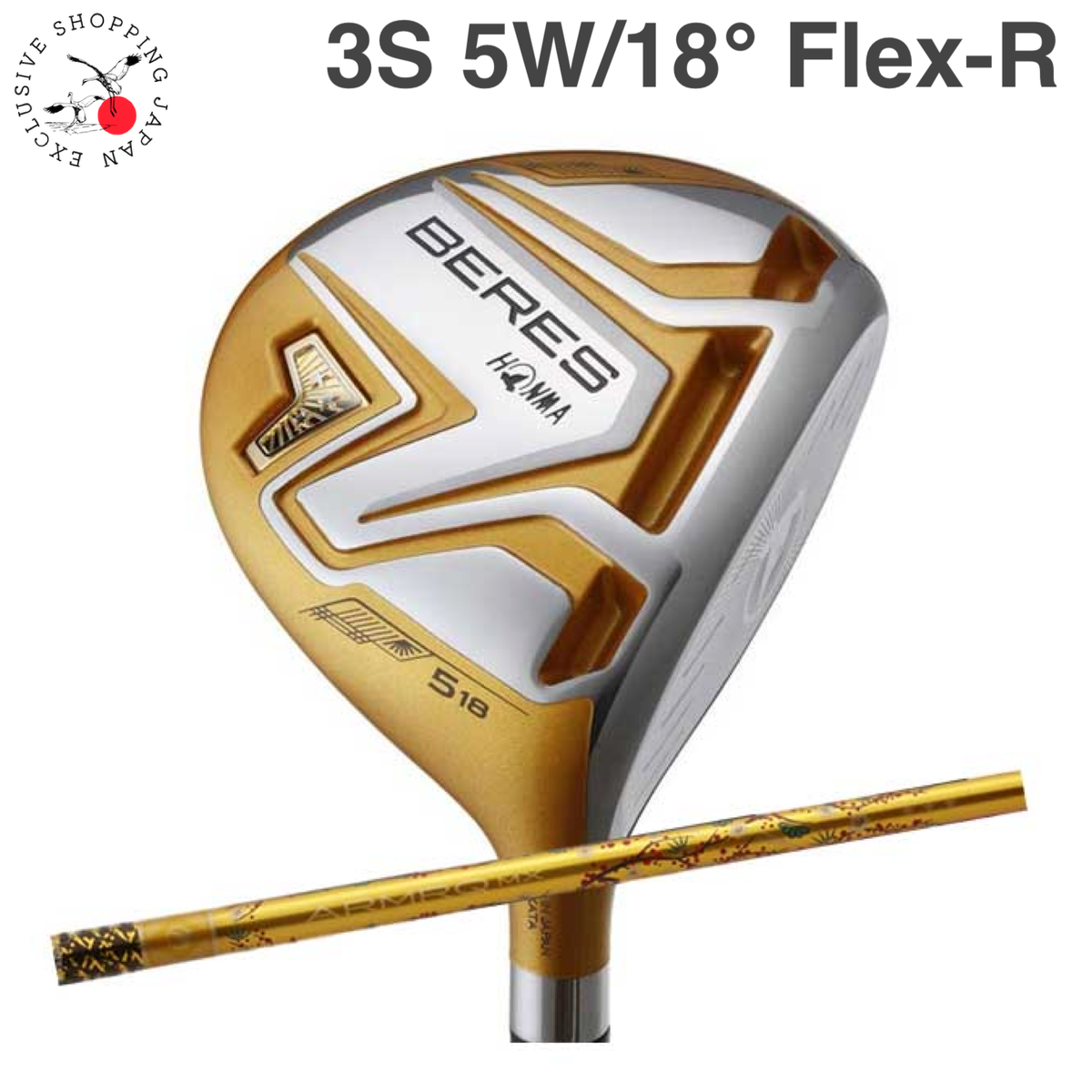 HONMA Golf Beres Aizu Fairway Wood FW 3S 3 Star 5W 18° ARMRQ MX 