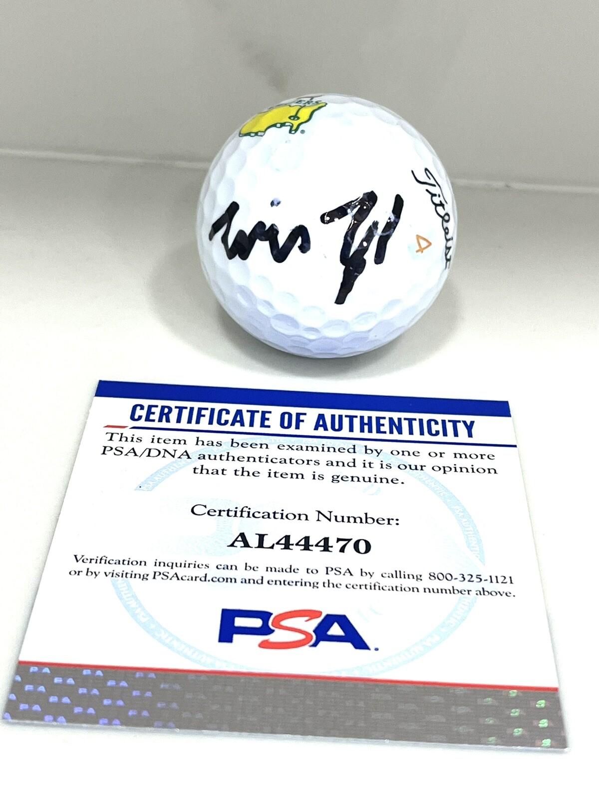 Will Zalatoris Autographed Signed hand Masters golf ball PGA PSA DNA CERT #2 