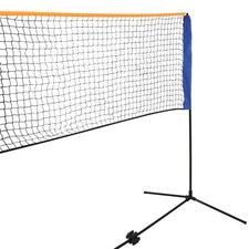 Badminton Net Height Adjustable Portable Tennis Volleyball Net with Stand Frame