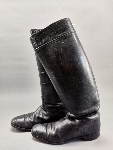 Wehrmacht Stiefel schwarz Leder Militär WK2II Uniform Offizier - Bild 11 von 19