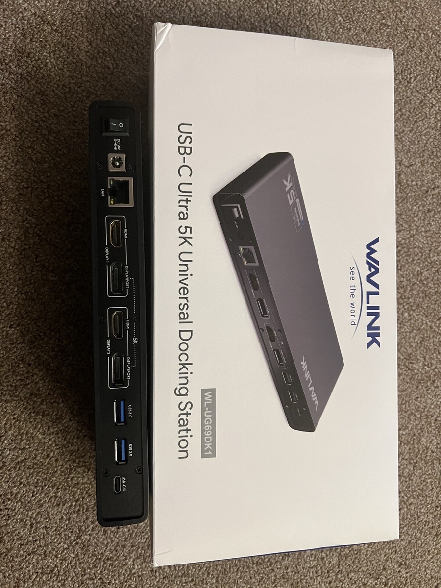 WAVLINK USB-C Ultra 5K Universal Docking Station WL-UG69DK1 | eBay