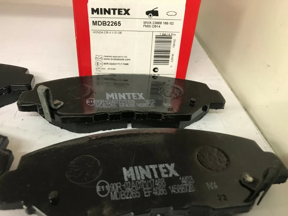 MIntex Brake Pads for Honda CR-V 2 II Front MDB2265 - Image 3 of 4
