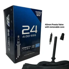 Vee 24x4.0 Fat Bike Tire Light Weight Inner Tube 40mm Presta Valve Stem 24x4