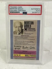 Morton Gould Autographed Signed Hollywood Walk Of Fame Card PSA DNA Slabbed