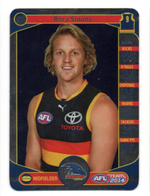 2014 AFL TEAMCOACH SILVER PARALLEL CARD - 59 Rory SLOANE (ADELAIDE)