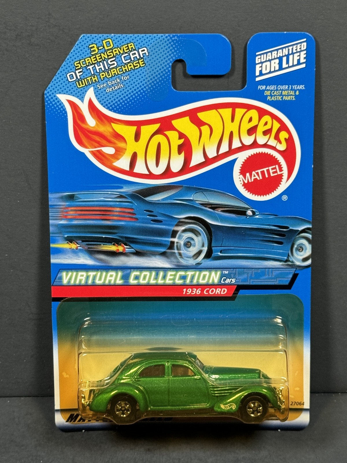 HOT WHEELS 2000 1936 Cord, Green, Virtual Collection, #097