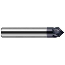 Harvey 859724-C3 Chamfer Mill: 4 Flutes, Solid Carbide, 3/8" Shank, AlTiN Coated