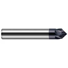 Harvey 859724-C3 Chamfer Mill: 4 Flutes, Solid Carbide, 3/8" Shank, AlTiN Coated