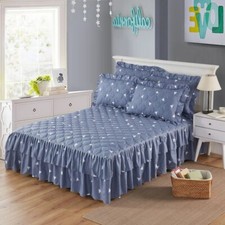 Thicken Bed Skirt Double Lace Bed Skirt Bedspread Polyester Bed Sheet Bed Cover