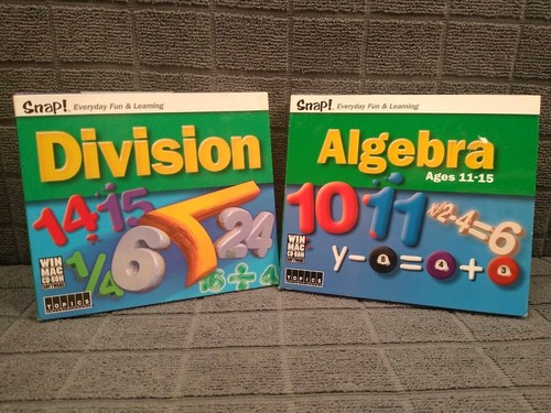 Snap! Algebra & Division (Windows/MAC) Learning Software BRAND NEW!