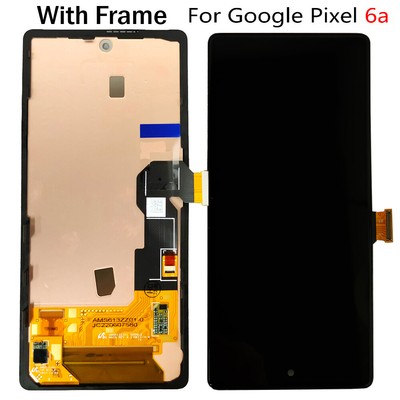 For Google Pixel 6A 5G OLED Display LCD Touch Screen Digitizer + Frame Assembly