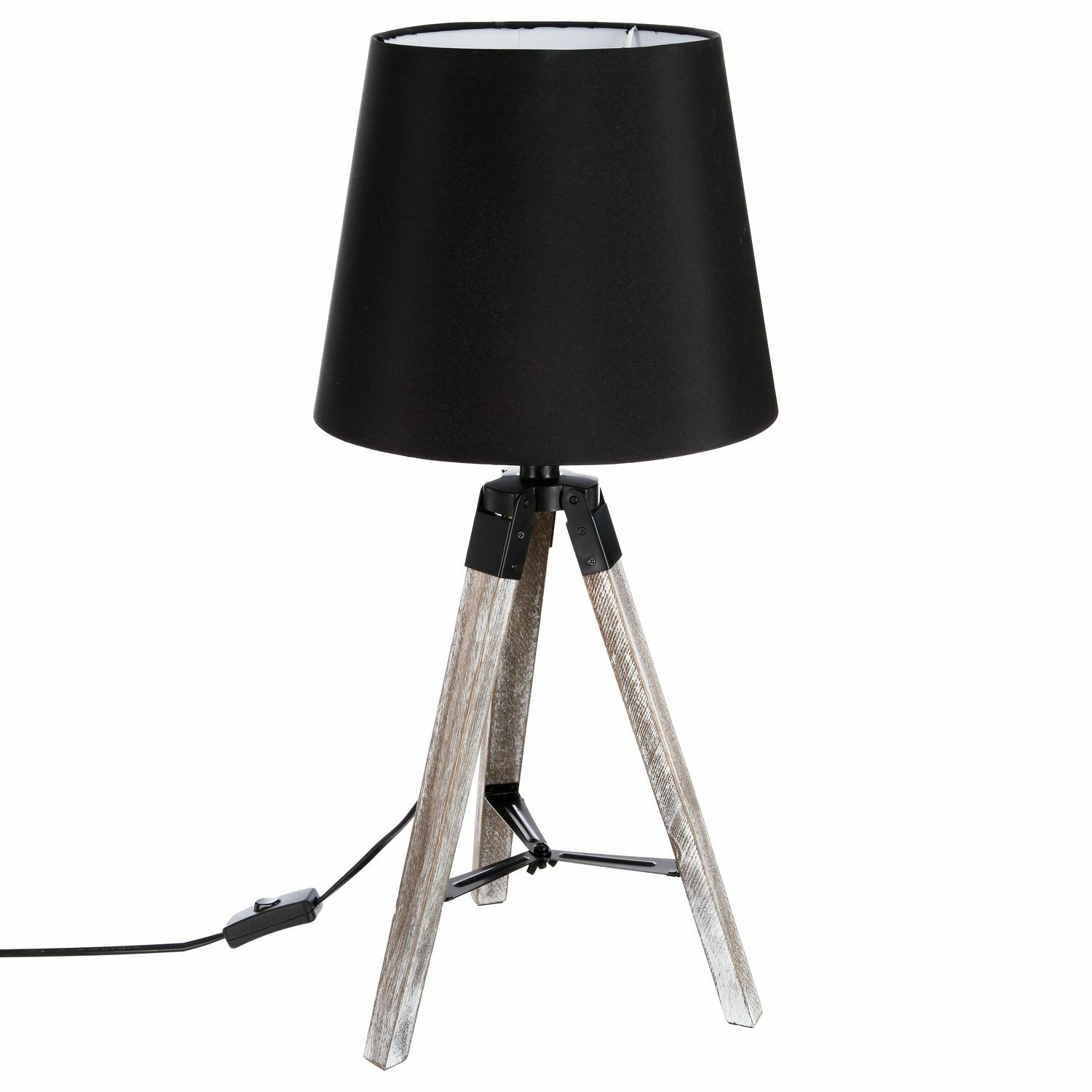 Lampe trépied bois Runo pour éclairer un salon sombre avec élégance