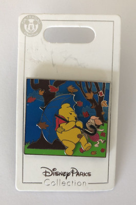 Disney Parks Winnie The Pooh and Piglet Windy Day Slider Pin New B1-4-2