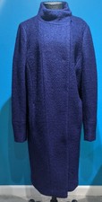 Beautiful New Planet Long Wool Polyester Mix Purple Ladies Women's Coat Size 8