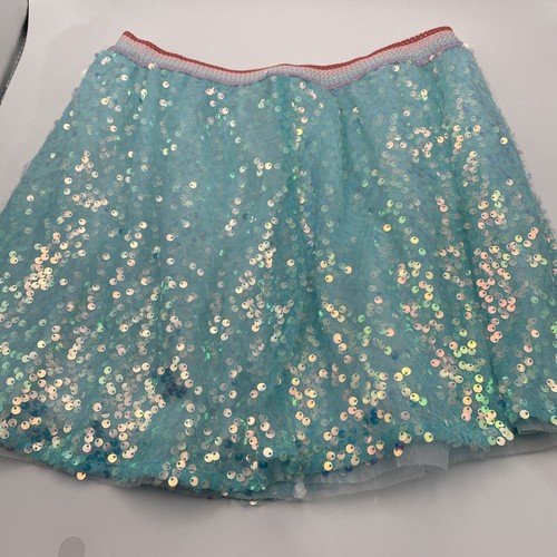 Garanimals 365 Kids Blue Sequins Sparkly Colorful Waist Ballerina Skirt Size 8