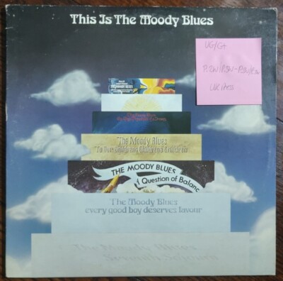 This is The Moody Blues Vinyl Record VG/G+ MB1/2 1974 