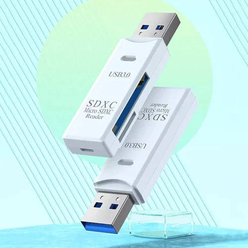 Lettore di schede USB 3.0/2.0 2 in 1 Lettore di schede di memoria da USB a SD TF