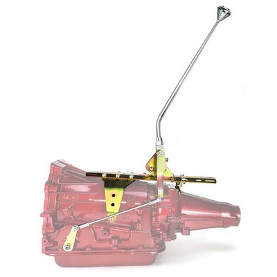 Deluxe Push Button Transmission Shifter Kit w/ 23 Chrome Arm for Ford AOD 