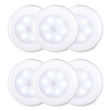 6 Pack 2.8  Motion Sensor Lights Indoor AAA B...