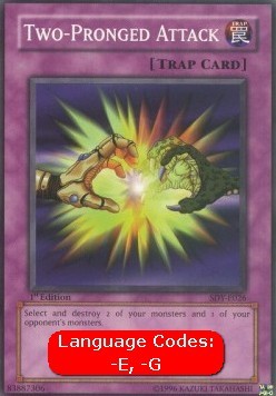 YuGiOh Two-Pronged Attack (V.1) SDY-EN026 Common Englisch Excellent unl.