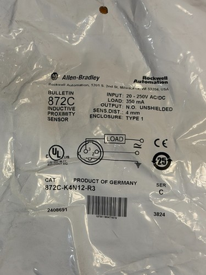 #ad Allen Bradley 872C K4N12 R3 Inductive Proximity Sensor 872CK4N12R3 $110.00