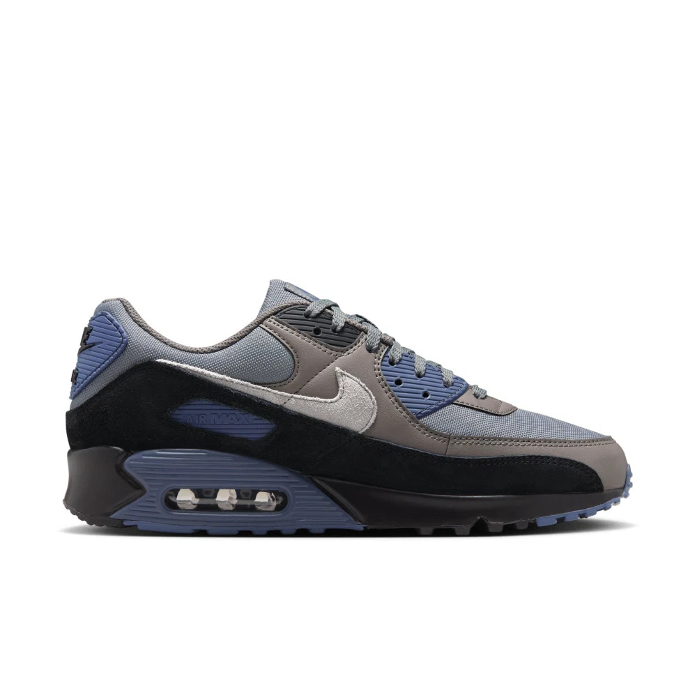 Nike Air Max 90 Grey Sneakers Classics Retro Running Trainers NEW