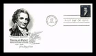 Dr Jim Stamps Thomas Paine 40C First Day Cover Artmaster Cachet