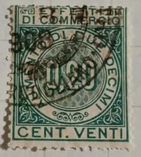 STAMP STAMP-KINGDOM OF ITALY-TRADE EFFECTS-20 CENT-EARLY 1900 RARE