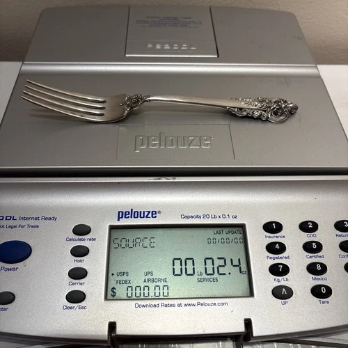 Vintage Wallace Sterling Silver "Grande Baroque" Dinner Fork (2.4 Oz -69 Grams)