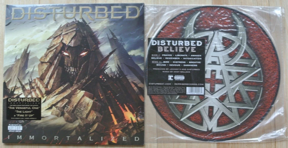 DISTURBED Immortalized 2-LP Gatefold + Believe LP Picture Disc Vinyl - Image 3 of 3
