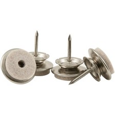 SoftTouch 1" Round Nail-On Swivel Felt Furniture Sliders for Straight or Angl...