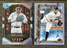 Max Clark 2025 Bowman Chrome Baseball VIP Refractor Flaherty Holiday Topps